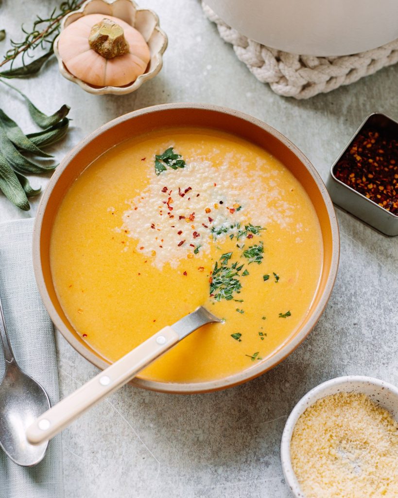 Butternut Squash Soup Recipe – Silky, Smooth Roasted Butternut Squash Soup.