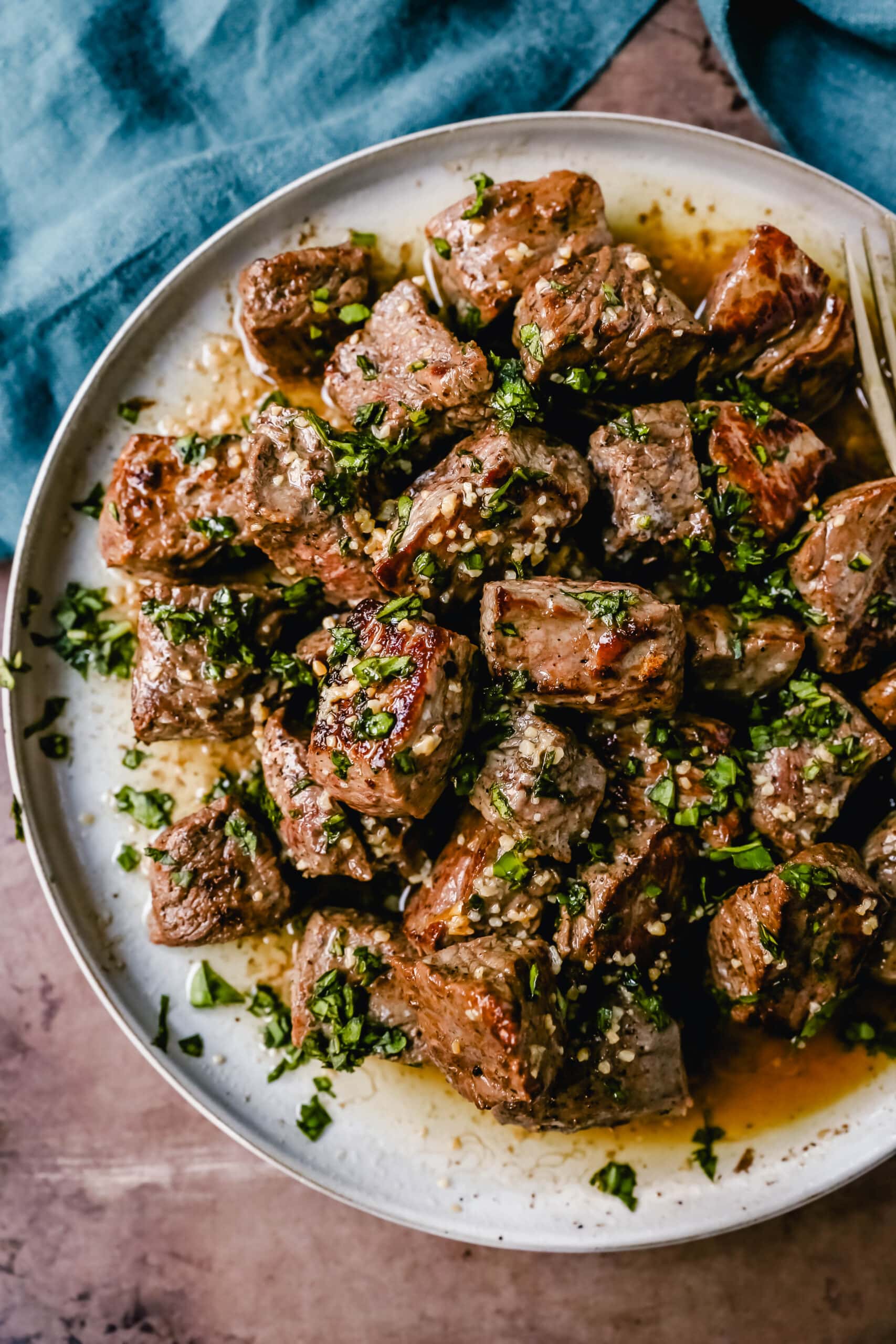 Garlic Butter Steak Bites Recipe – Tender, Juicy Steak Bites With Garlic Butter.