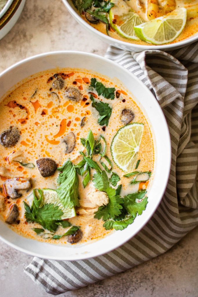 Thai Coconut Soup (Tom Kha Gai) – Fragrant Coconut Soup With Chicken And Lime.